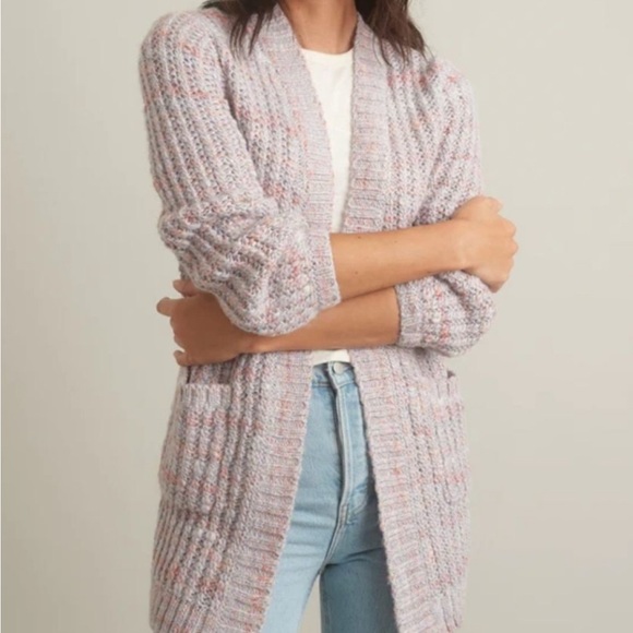 Marine layer Ontario Cardigan in Textured Lavender - Picture 1 of 6